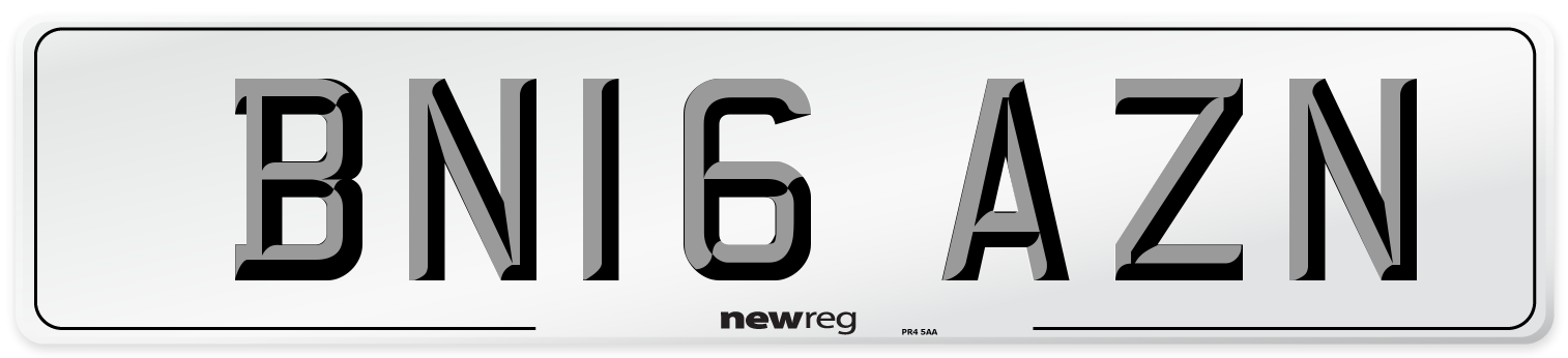 BN16 AZN Number Plate from New Reg